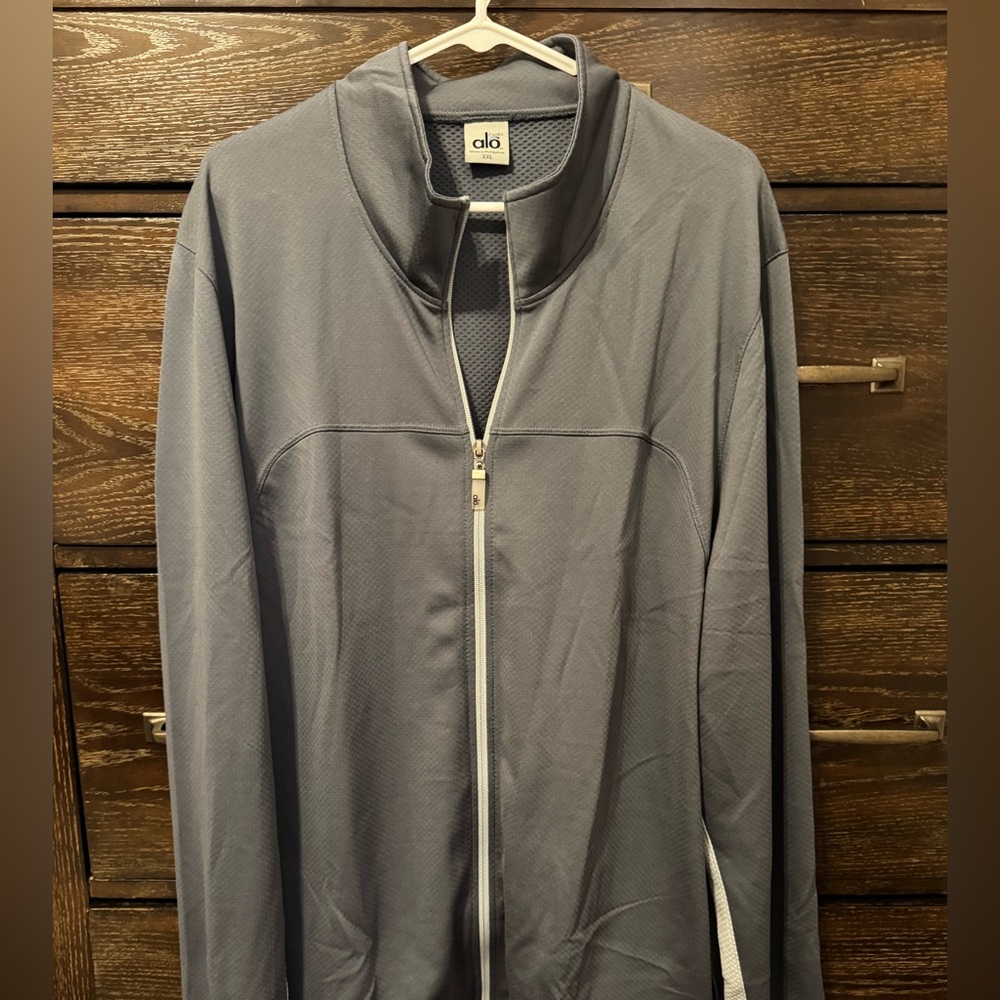 ALO Yoga Gray Full-Zip Sweatshirt